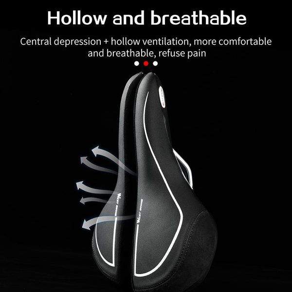 

bike saddles bicycle seat u-shaped damping breathable sponge comfortable mountain saddle soft hollow riding accessories