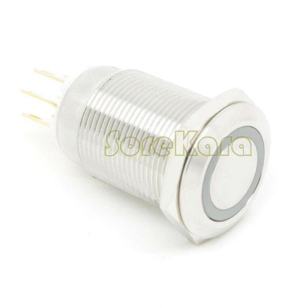 

smart home control 19mm stainless 6v/12v/24v/110v/220v colorful ring led light momentary/latching 1no 1nc pushbutton switch pin screw for au