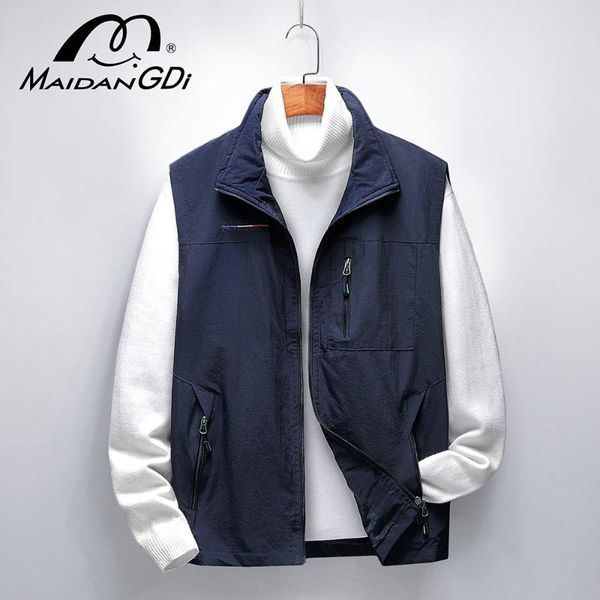 

spring and summer outdoor vest quick drying men's casual multi bag coat vests, Black;white