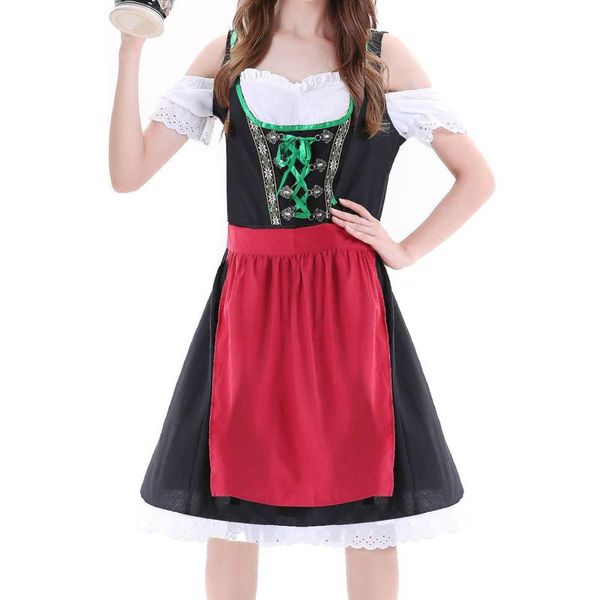 

casual dresses fashion women costume maidservant cosplay dress ladies summer garment acting clothes splicing sexy, Black;gray