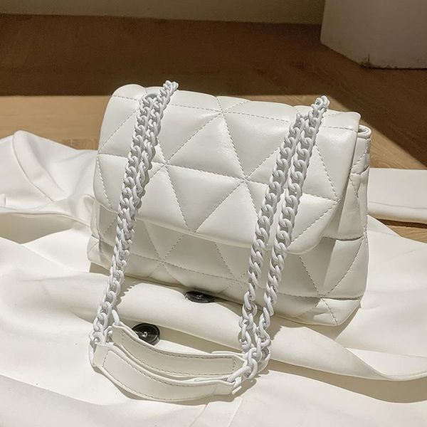 

evening bags casual small pu leather flip crossbody for women 2021 luxury chain shoulder handbags women's trending hand