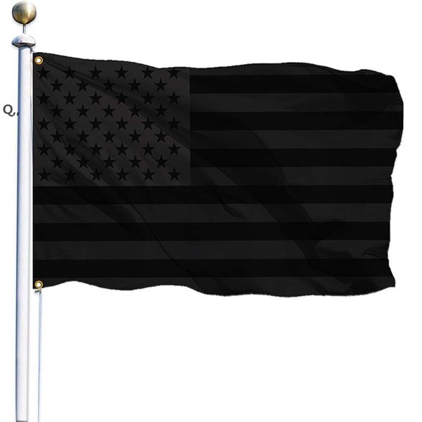 3 x 5 Fuß schwarze amerikanische Flagge aus Polyester, kein Viertel wird gegeben, USA, historischer Schutz, Banner, doppelseitig, für drinnen und draußen, GCE13411