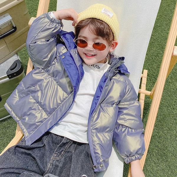 

down coat childrens jacket boys winter baby white duck short thickened children's clothing girls, Blue;gray