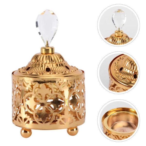 

1pc metal incense burner holder home decorative ornament for (golden) fragrance lamps