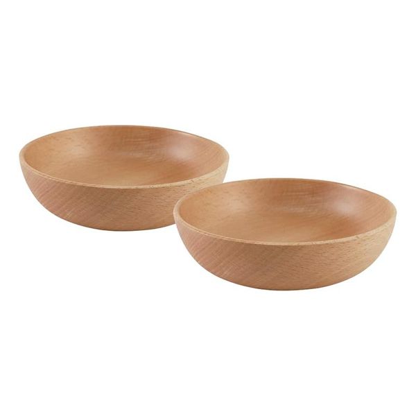 

bowls beech wood round serving bowl,2 pcs-set individual salad bowl, soup fruits bowl,serving bowl,cake dish,snack plate