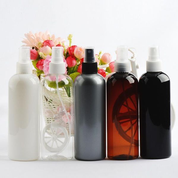 

storage bottles & jars 20pcs 300ml white round plastic cosmetic bottle with fine mist sprayer perfume travel packaging containe