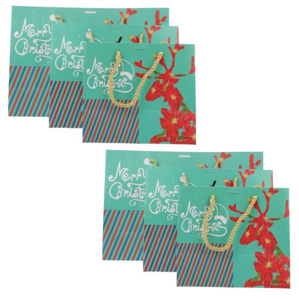 

gift wrap 6pcs xmas gifts storage boxes christmas candy trays (assorted color)