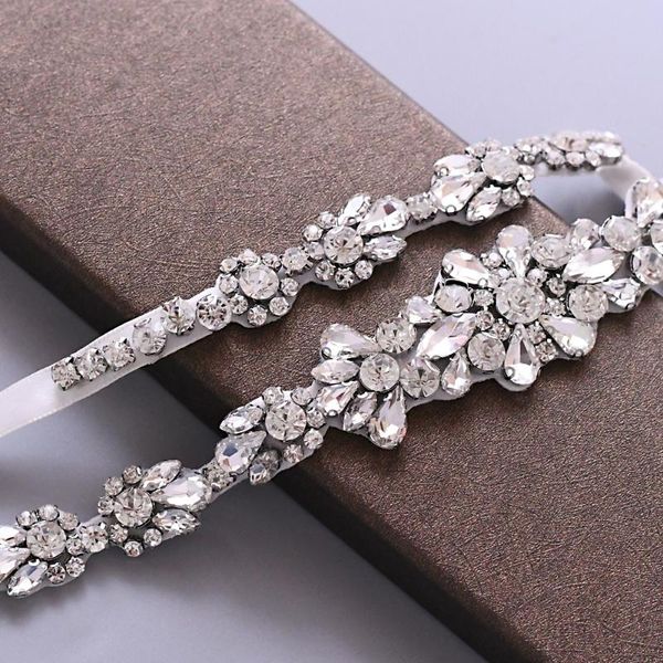 

wedding sashes trixy s392 stunning rhinestone belt dress with bling crystal sash for girls shinny diamond applique bride, White
