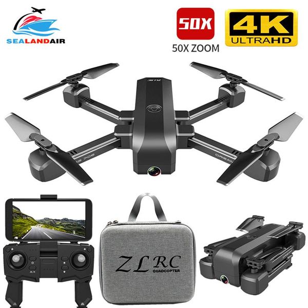 

foldable 4k drone camera 50x times zoom wifi fpv rc quadcopter stable height quadrocopter professional with hd toys drones