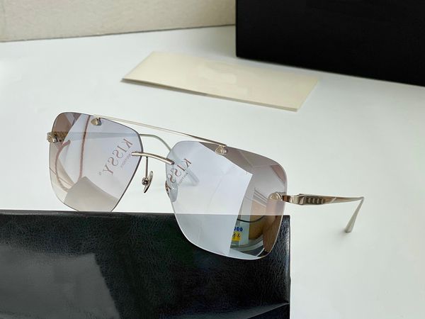 

designer glasses 2021 trendy oversize maybach sunglasses women luxury fashion gradient rimless shaded big metal frame square sun glasses men, White;black