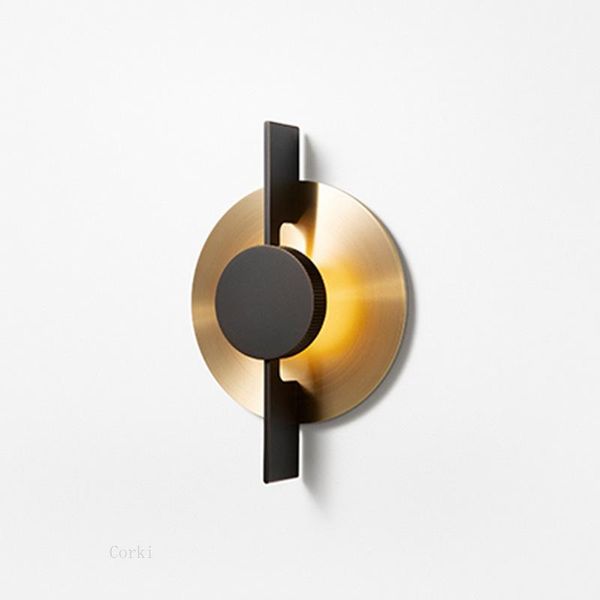 

wall lamp postmodern luxury iron art golden black metal led foyer sconce design restaurant corridor lights loft
