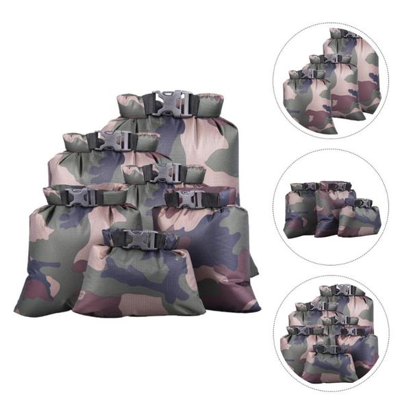 

6pcs outdoor storage bag container waterproof floating dry gear bags