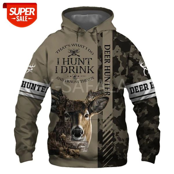 

hunting animal deer hunter 3d all print hoodie man women harajuku outwear zipper pullover sweatshirt casual jacket style3 #3l1c, Black