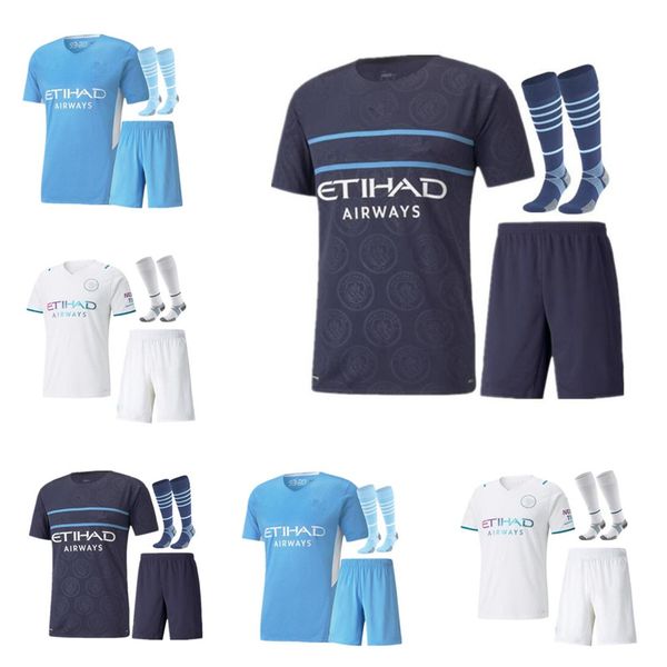 

adult+socks manchester soccer jerseys 21 -22 man grealish city sterling ferran de bruyne foden 2021-2022 football shirts men sets zaa, Black;yellow