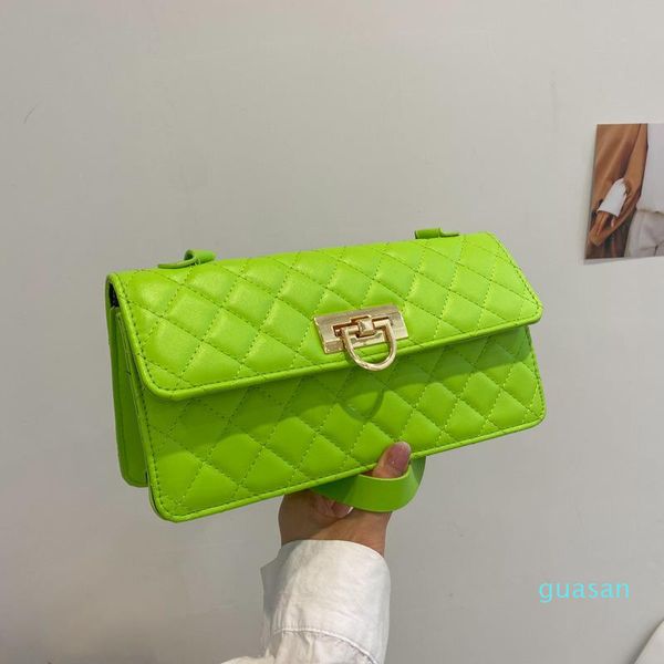 

evening bags baguette bag for women trend pu leather white green small shoulder female retro purses and handbags