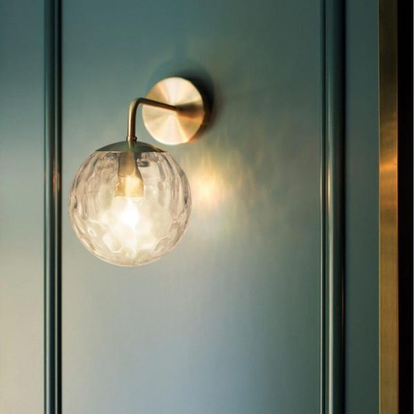 

living room aisle brass wall lamp for bedroom bedside nordic glass ancient town light home corner