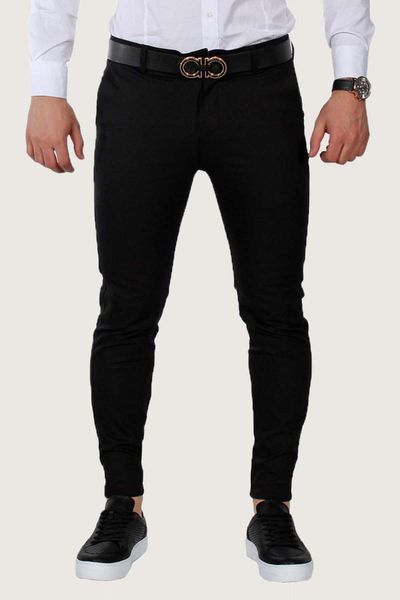 

male linen pants lycra 7y-2200068-002 black men's jeans, Blue