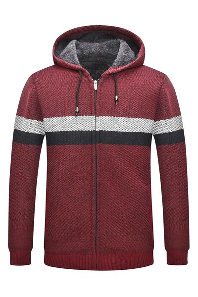 

men's sweaters winter thick men brand cardigan fashion autumn male clothes striped warm coats homme casual slim windproof, White;black