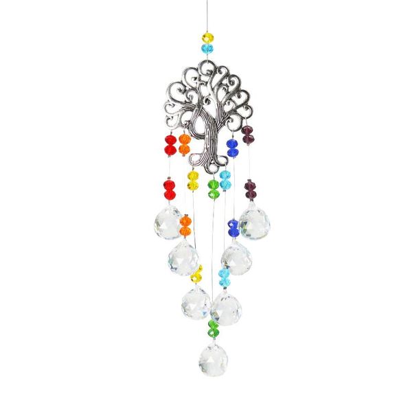

decorative objects & figurines moon rainbow sun shine crystal hanging prism ornament wind chimes garden home patio porch decoration chime pe