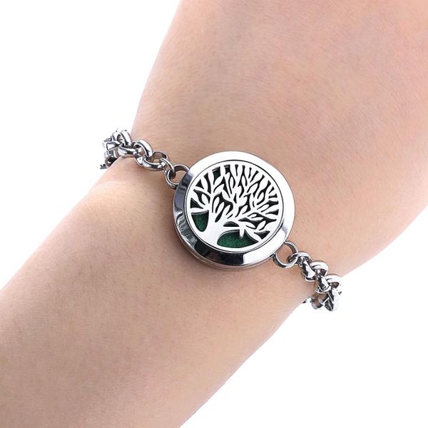 

bangle stainless steel 25mm magnetic essential oil perfume aroma diffuser locket bracelet 10pads gifts jewelry mom cross fairy bat, Black