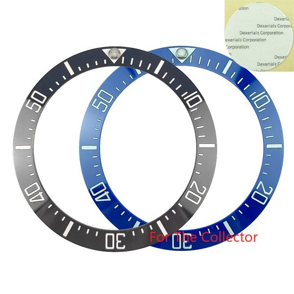

repair tools & kits 40mm blue / black ceramic bezel insert fit for sea dweller style men's watch inner diameter 31.6 mm super luminous
