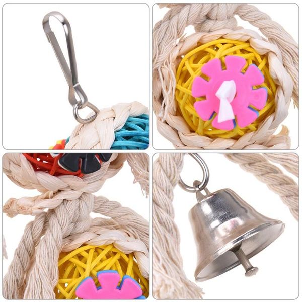 

other bird supplies color pet parrot toy bell ball for parakeet cockatiel chew fun cage hollow climb toys bite swing