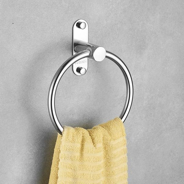 

self adhesive chrome towel ring stainless steel holder bathroom rings