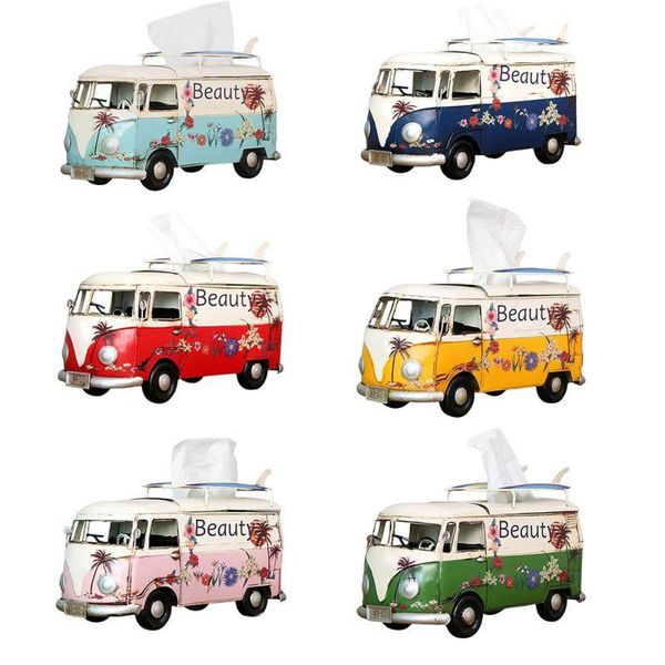 

tissue boxes & napkins plastic wet napkin holder storage retro bus paper towel dispenser home living room decoration supplies dropship
