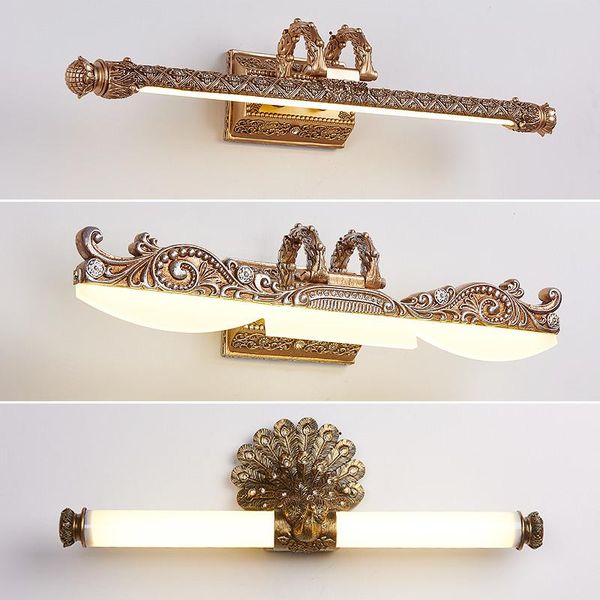 

wall lamp european mirror cabinet bathroom waterproof light retro headlight led lamps home
