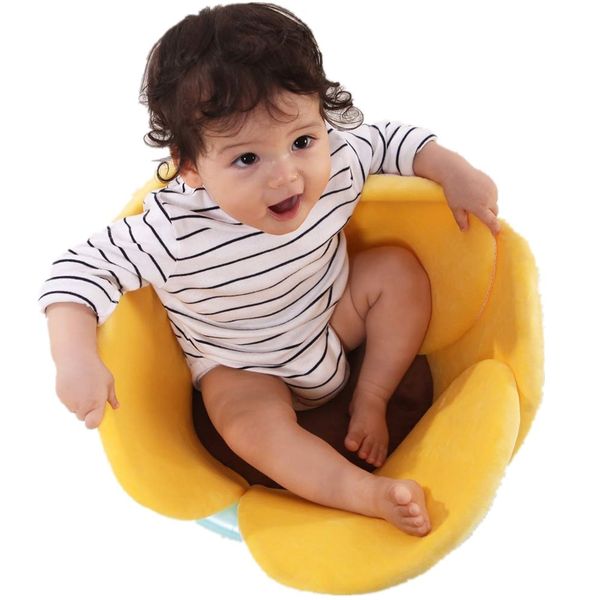 

cute baby bath cushion sink pillow petal newborn bathtub mat bathing tub pad seat support lounger flower bathing sink insert 210413