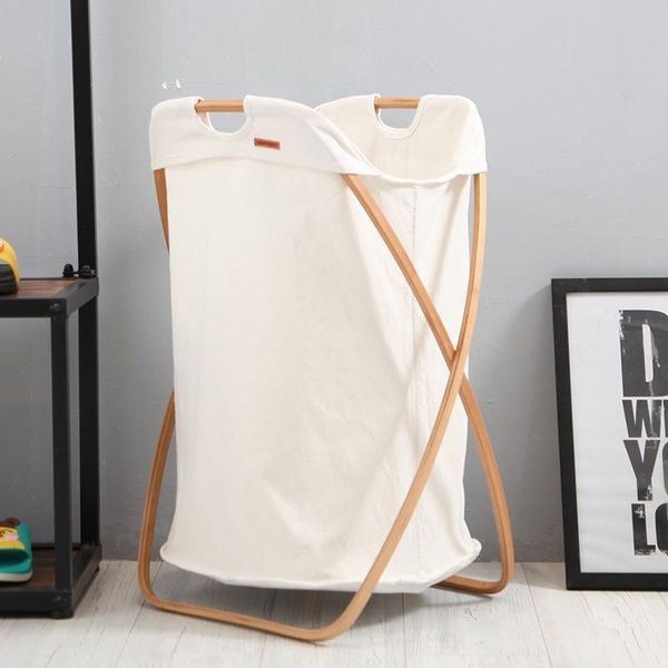 

storage baskets high-grade nordic style foldable clothes basket simple design household dirty toy box lb71612