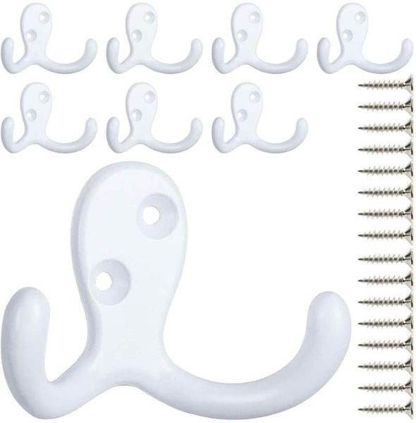 

hooks & rails 10 pack coat great heavy duty double prong utility for wall key decorative kitchen bathroom organizer