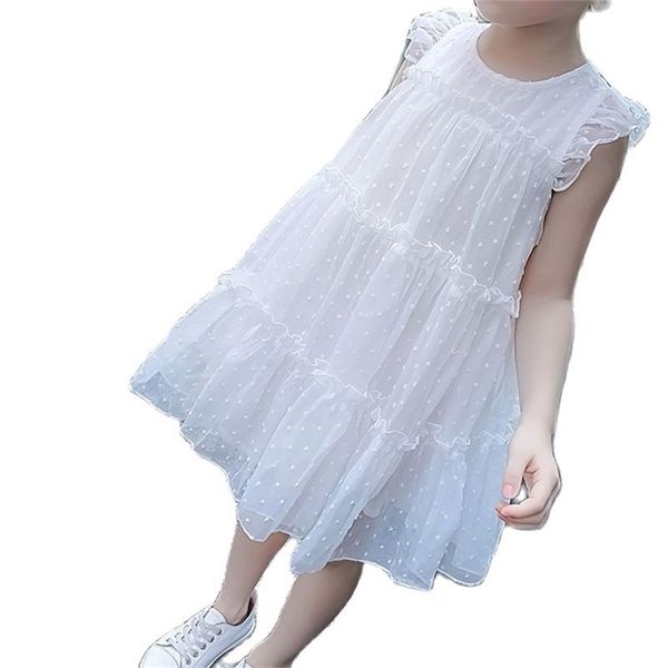 

girls' dress summer style chiffon western baby princess p4621 210622, Red;yellow
