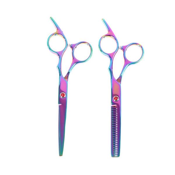 

hair scissors 6inch cutting tools thinning rainbow cut barber hairdressing shears