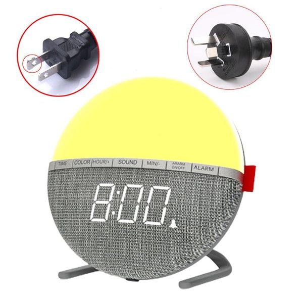 

wake-up light,night light clock alarm,sleep music alarm 448f flashes