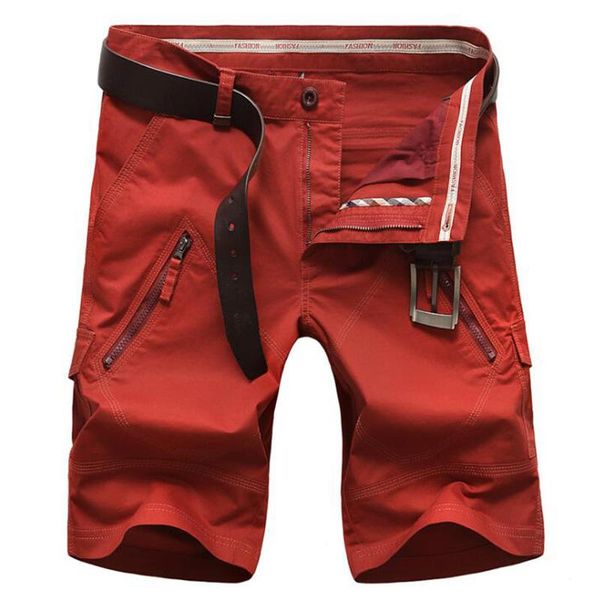 

men's shorts leisure cargo 5 color straight loose fashion mans short trousers bottoms, White;black