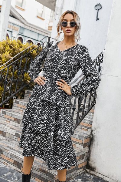 

casual dresses 2021 women's autumn dress long sleeve loose one-piece round neck linen clothing, Black;gray