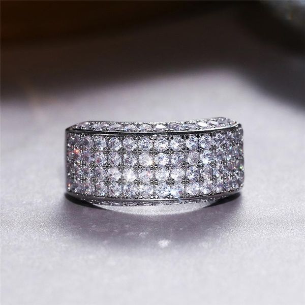 

wedding rings caoshi luxury bridle bands dazzling crystal zirconia exquisite design modern women trendy jewelry engagement accessories, Slivery;golden
