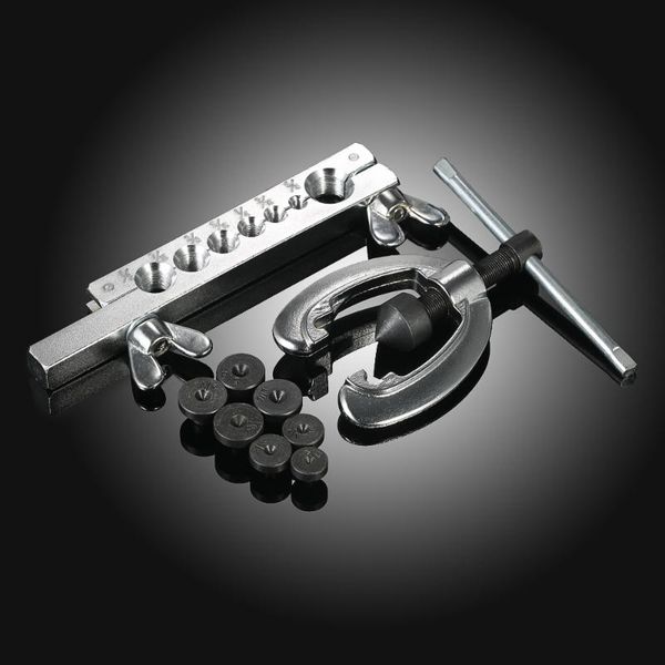 

professional hand tool sets 9pcs double pipe flaring kit set tube bender repair mechanic brake plumber aluminium copper brass flares