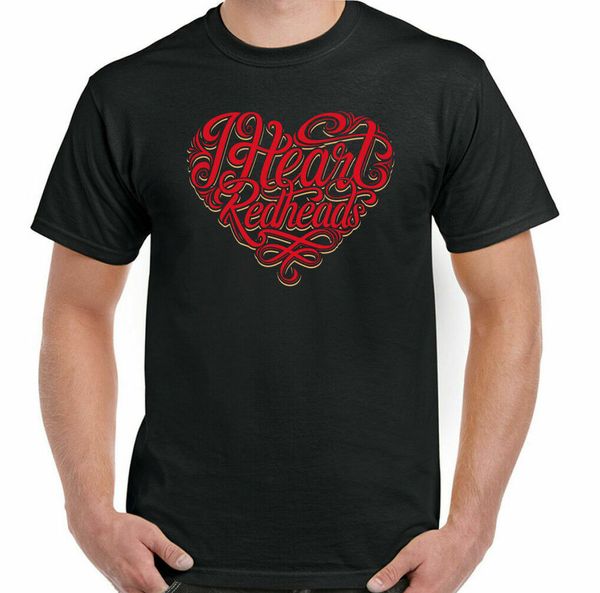 

red heads t-shirt ginger i heart mens funny valentine's day love hair gift, White;black