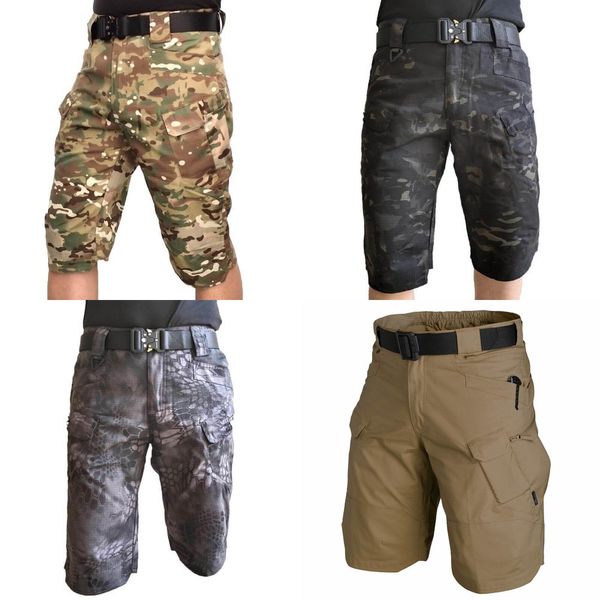 Erkek Kentsel Askeri Kargo Şort Yaz Rahat Nefes Klasik Çok Cep Taktik Şort Açık Camo Kısa Pantolon X0628