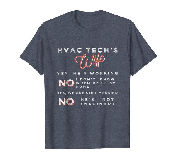

hvac tech's wife shirt funny for wedding or anniversary, White;black