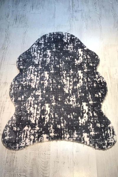 

bonny home delux black white post plush carpet runner bath mats