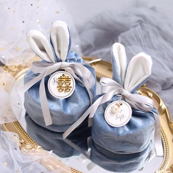 

easter cartoon ears velvet bags baking candy cookie packaging bag happy party portable gift wrap
