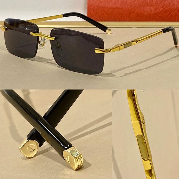 

sunglasses for men and women summer style 00550 anti-ultraviolet retro plate metal frameless fashion eyeglasses random box, White;black