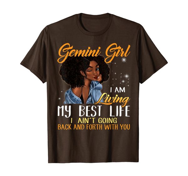 

gemini girl i'm living my life t-shirt, White;black
