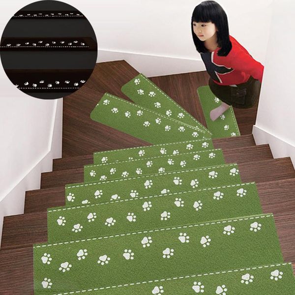 

carpets luminous stair step mat cuttable self-adhesive staircase protection pad for kid elder thicken anti-slip tread home decor
