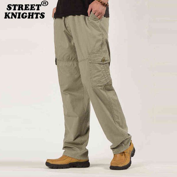 2022 Мужские брюки Большой размер Big 6xl Plus от грузовых брюк для спортивного военного Jogger Male 0124