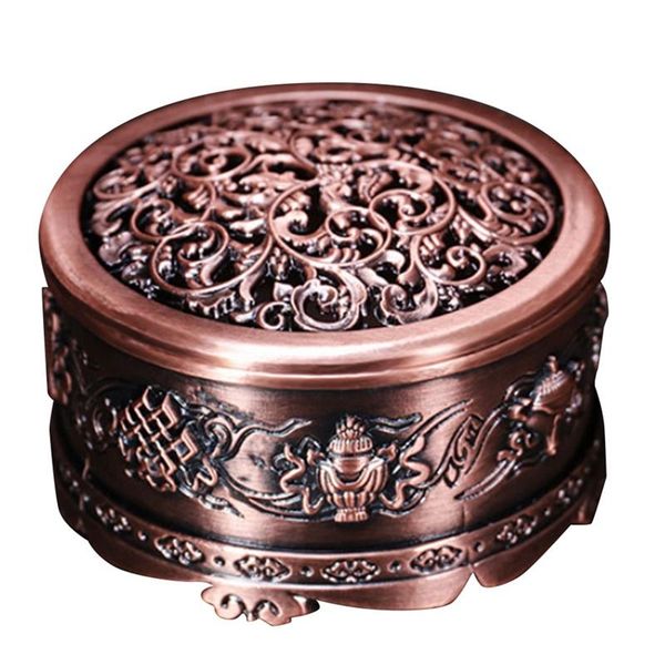 

fragrance lamps metal incense burner, antique alloy coil base, room decoration meditation zen sandalwood censer