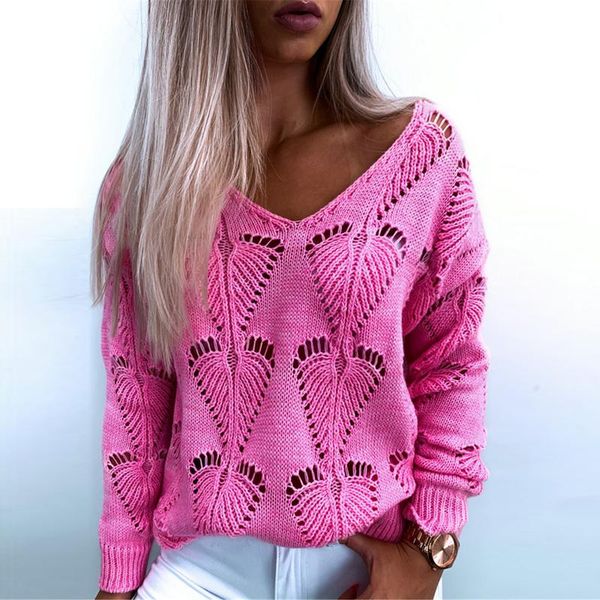 

women's sweaters autumn 2021 women long sleeve loose black kintted sweater hollow out vintage clothing pullover, White;black